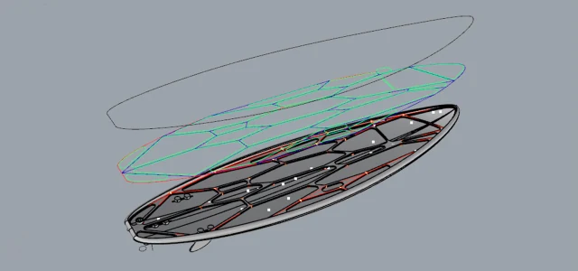 Tidal Wave surfboard 3D modelling development